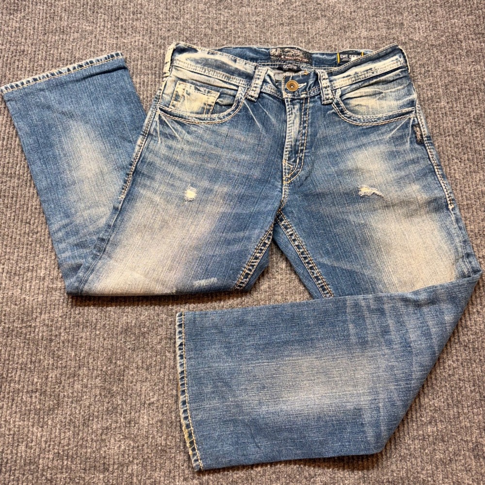 Silver Jeans Gordie Mens 36x27 Relaxed Straight Denim Jeans Casual